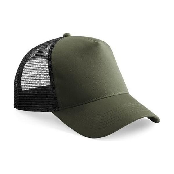 Beechfield - Cappello Trucker Per Bambini RW8810 (Taglia Unica) (Oliva/Nero)-image