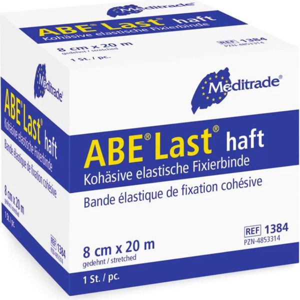 Meditrade® 1384 Meditrade® Fixierbinde Abe® Last Haft 1384 Weiß 8,0 Cm X 20,0 M, 1 St.-image