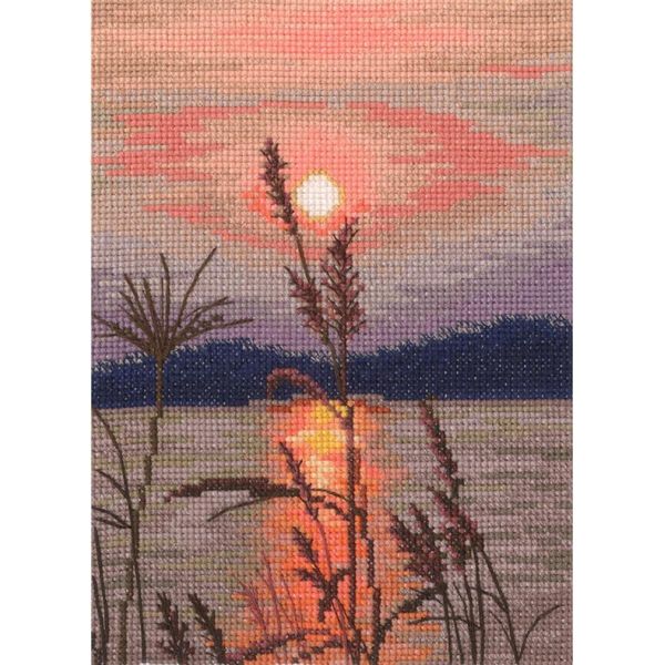 Set Di Punti Croce Rto "In The Moment, Sunset"", Schema Per Il Conteggio, 12X17,5 Cm"-image