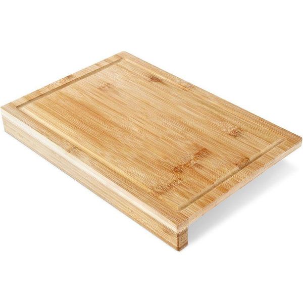 Tagliere Con Bordo Excellent Houseware, Bambù, 35X24X1,2 Cm, Marrone-image