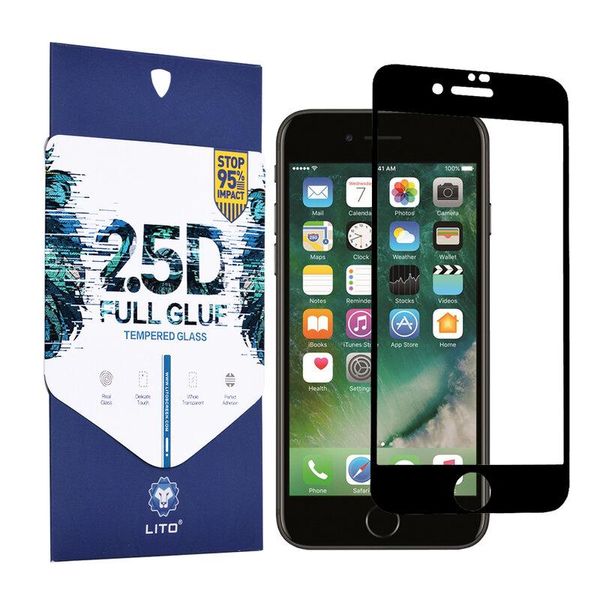 Lito - Vetro Temperato 2,5D - Apple Iphone 6/Iphone 6S - Nero KP27133-image