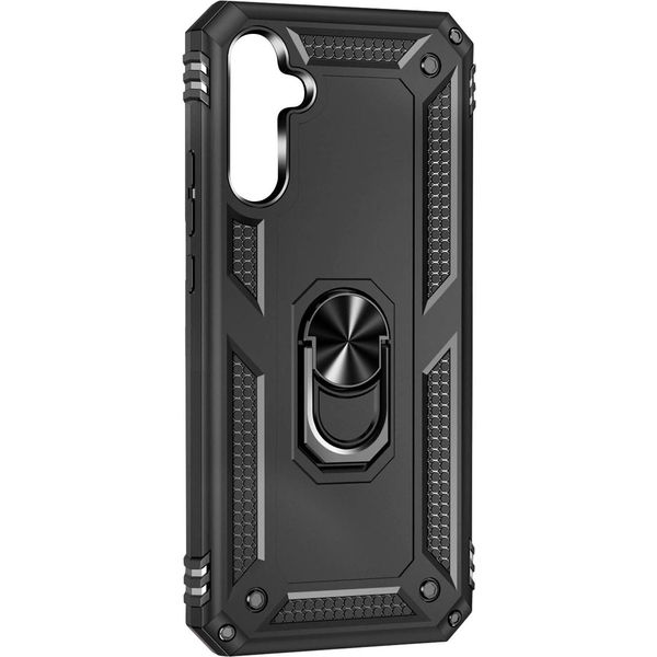 Custodia Ibrida Per Cellulare Con Supporto Ad Anello Per Samsung Galaxy A54 5G - Nero-image