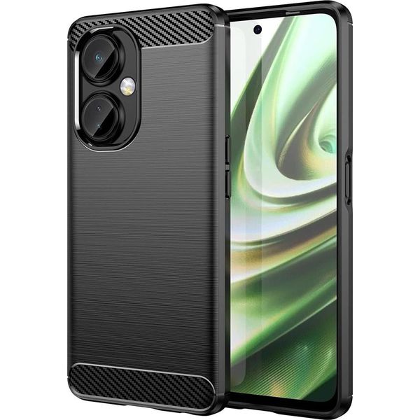 Custodia Techsuit Carbon Silicone Back Cover Per Oneplus Nord Ce 3 Lite - Nero-image
