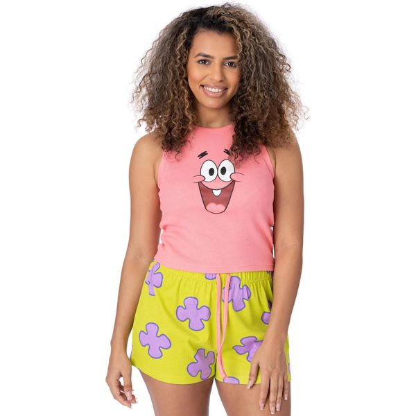 Spongebob Squarepants - Pigiama Da Donna NS7531 (Xl) (Rosa/Giallo)-image