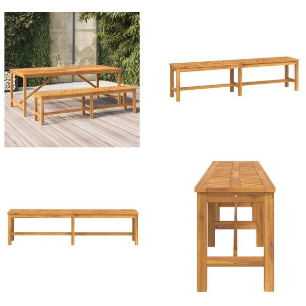 Vidaxl Panca Da Giardino 180 Cm In Legno Massiccio Di Acacia - Panca Da Giardino - Panche Da Giardino - Mobili Da Giardino - Mobili Da Giardino-image