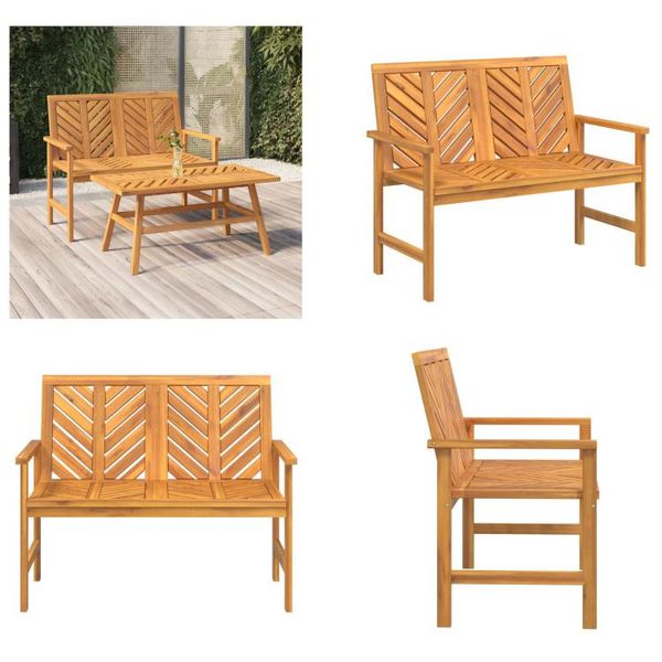 Vidaxl Panca Da Giardino 109 Cm In Legno Massiccio Di Acacia - Panca Da Giardino - Panche Da Giardino - Mobili Da Giardino - Mobili Da Giardino-image