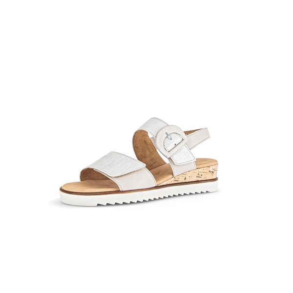 Gabor Sandali/Sandalette Da Donna In Pelle Liscia Bianca Misura: 6½-image