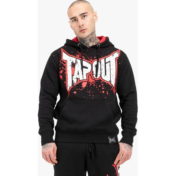 Felpa Con Cappuccio Uomo Regular Fit Splashing Hoodie Nero/Rosso/Ecru Xxl Tapout-image