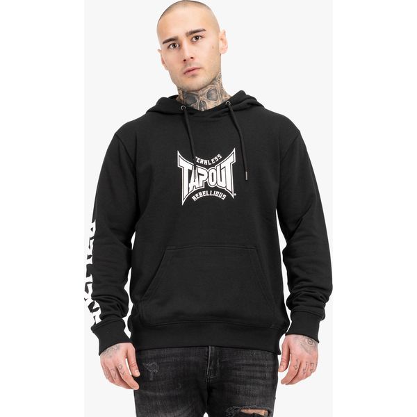 Felpa Con Cappuccio Da Uomo Regular Fit B3LI3VE Hoodie Nero/Bianco Xxl Tapout-image