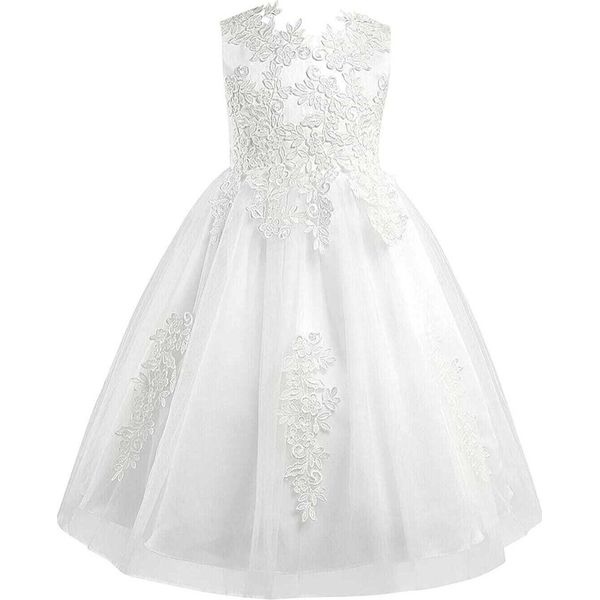 Abito Da Ragazza Taglia 146-152 Cm Abito Da Sera Festa Abiti Da Ragazza Fiore Principessa Matrimonio Battesimo-image