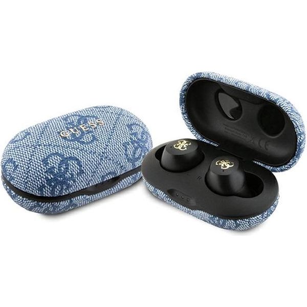 Cuffie Bluetooth Guess Gutwsp4Egbtws + Docking Station Enc Blue/Blue 4G Metal-image