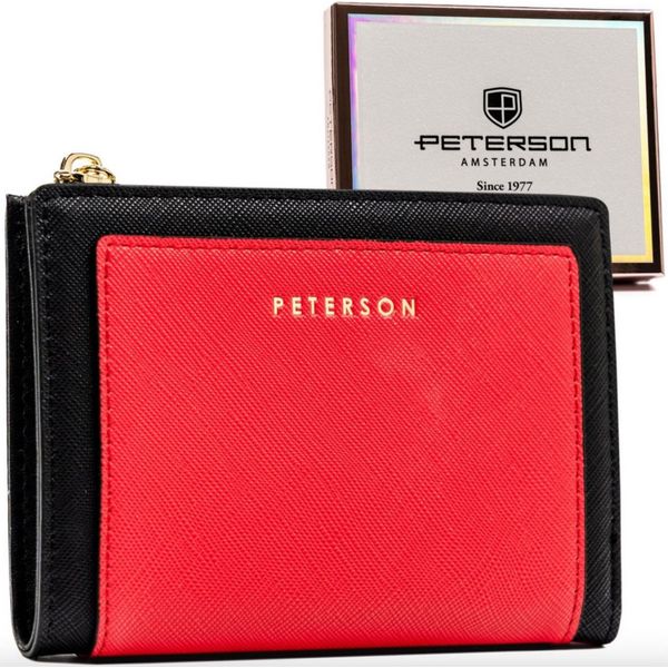 Peterson | Portafoglio Piccolo Da Donna, In Pelle Biologica, Rosso, 12,5X9 Cm-image