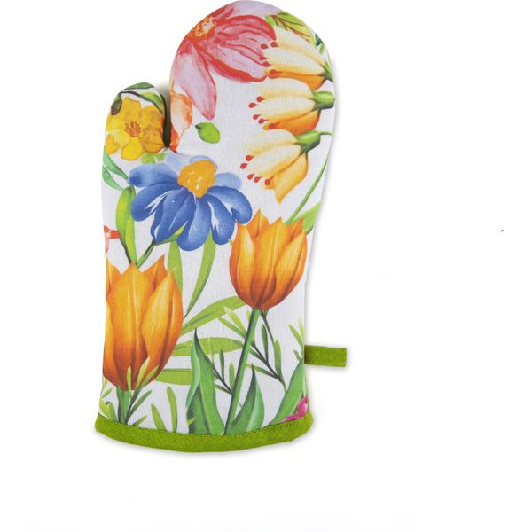 Guanto Da Forno Excelsa Cotone Fiorito 32X18 Cm Colorato-image