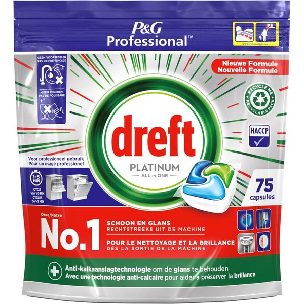 Pastiglie Per Lavastoviglie Dreft Platinum Regular All In 1 - 75 Pastiglie-image
