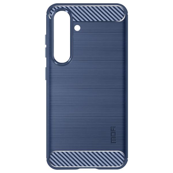 Avizar, Custodia Protettiva Flessibile Per Samsung Galaxy S24 / S25, Effetto Carbonio, Blu Scuro-image