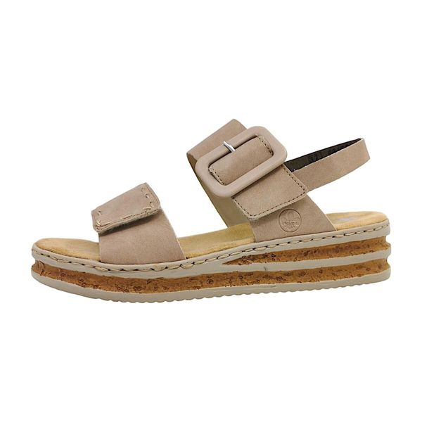 Rieker Scarpe Da Donna Sandali Alti Beige Per Il Tempo Libero, Numero Di Scarpe: 39 Eu-image