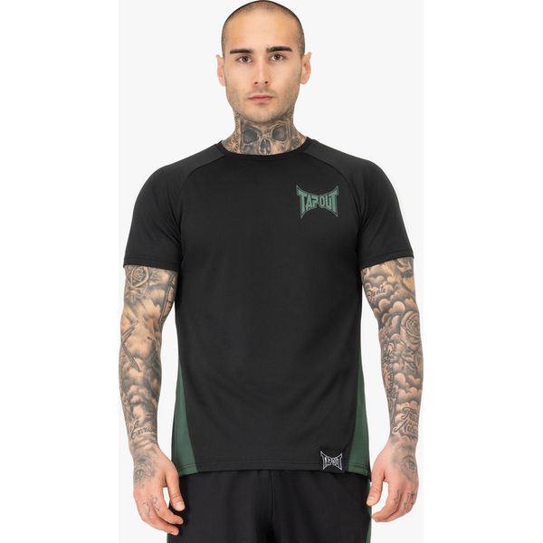 Camicia Funzionale Da Uomo Regular Fit Training Tee Nero/Verde 3XL Tapout-image