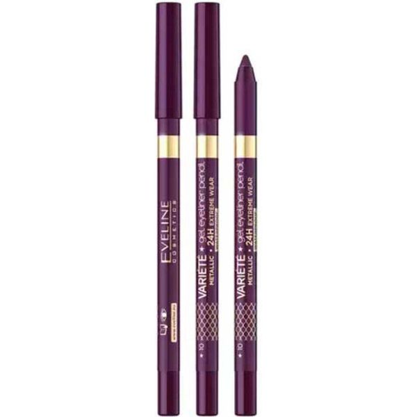 Eveline Cosmetics Variete Matita Gel Eyeliner Impermeabile 10 Melanzana-image
