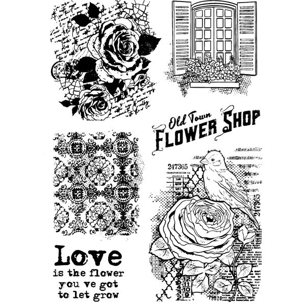 Acrylstempel 15X21 - Ciao Bella - Floral Elegance-image
