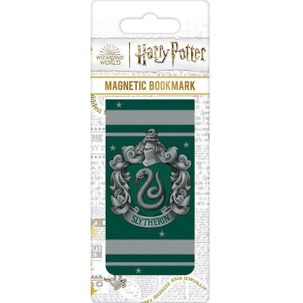 Harry Potter - Segnalibro Magnetico, Serpeverde PM8874 (Taglia Unica) (Verde/Grigio)-image