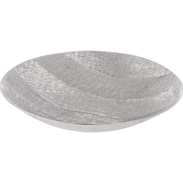 Gilde Schale, Rund, "Sinar"", Aluminium, Silberfarben, Ve 3, H. 7 Cm, D. 32 Cm 69260"-image