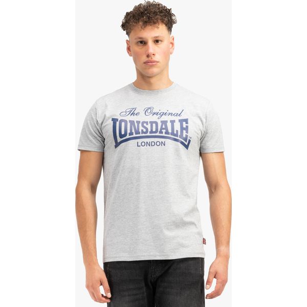 Maglietta Uomo Regular Fit Colsbrooke Marl Grigio/Navy Xxl Lonsdale-image