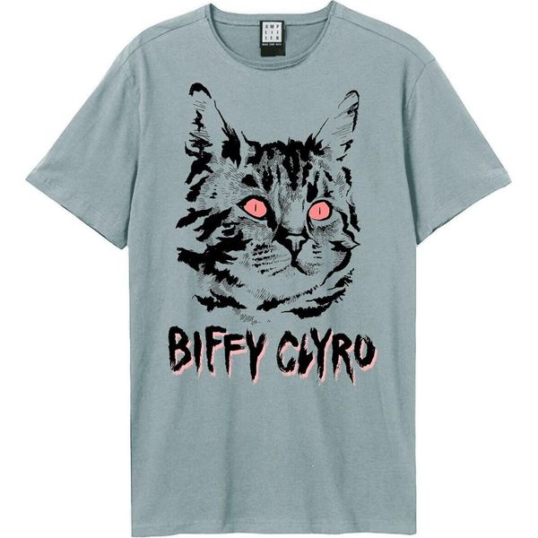 Amplified - Maglietta "Black Cat"" Per Uomo/Donna Unisex GD1873 (S) (Strano Blu)"-image