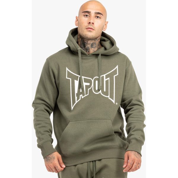 Felpa Con Cappuccio Da Uomo Regular Fit Lifestyle Basic Hoodie Olive/Ecru Xl Tapout-image