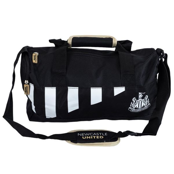 Newcastle United Fc - Borsa Da Viaggio A Righe TA12089 (Taglia Unica) (Nero/Bianco)-image