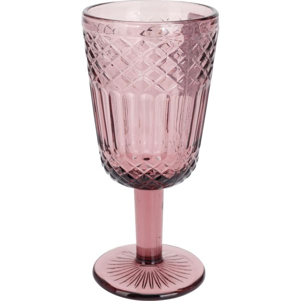 Siaki Collection | Bicchiere Da Vino 300 Ml - Rosa - Lavabile In Lavastoviglie - Design Vintage - Vetro Di Cristallo-image