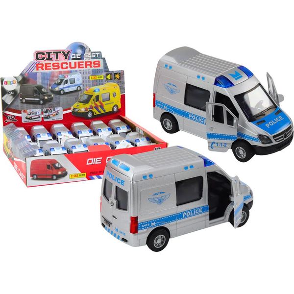 Auto Della Polizia 1:32 Porte Aperte Luci Suoni Guida-image