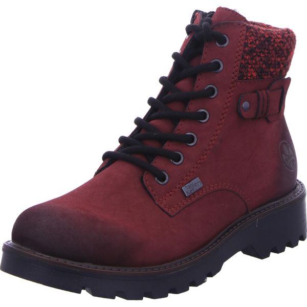 Rieker Scarpe Da Donna Stivali Stringati Rosso Casual, Numero Di Scarpe: 37 Eu-image