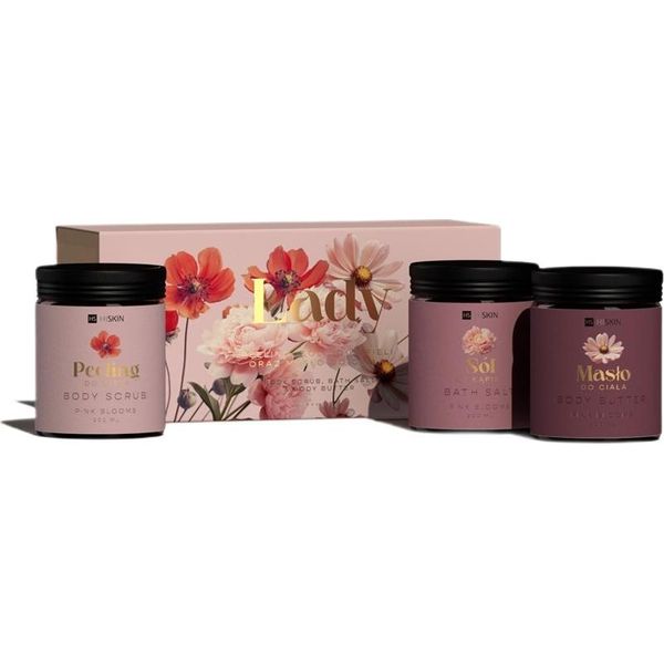 Hiskin Lady Flowers Set Di Sali Da Bagno, 200 Ml + Scrub Corpo, 200 Ml + Burro Corpo, 200 Ml-image