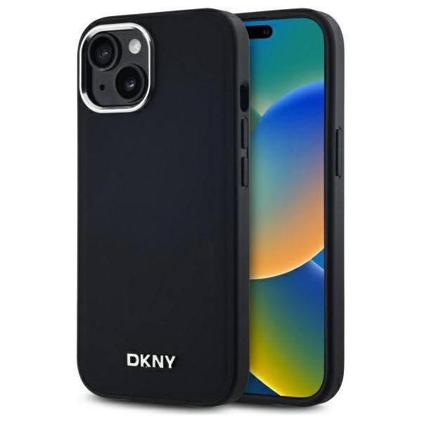 Dkny Dkhmp15Spscmclk Custodia Rigida Iphone 15 6.1Czarny/Nero Logo Semplice Magsafe-image