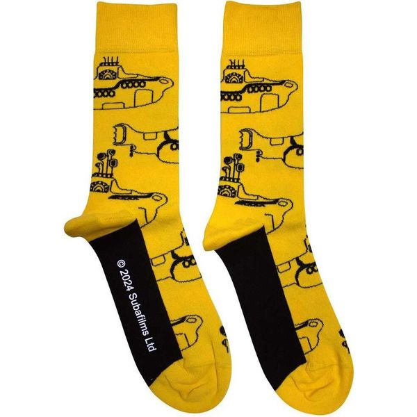 The Beatles - Calzini Alla Caviglia Per Uomo/Donna Unisex RO12277 (40,5 Eu - 45,5 Eu) (Giallo/Nero)-image