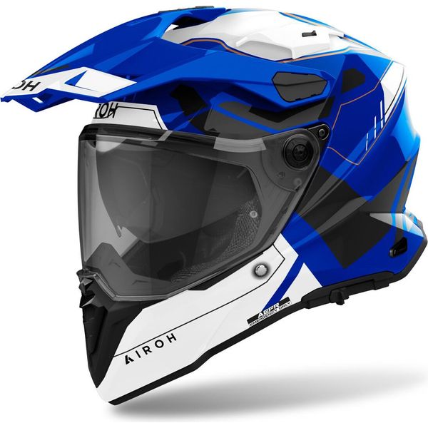 Casco Da Motocross Airoh Commander 2 Reveal, Bianco/Blu, S (55/56)-image
