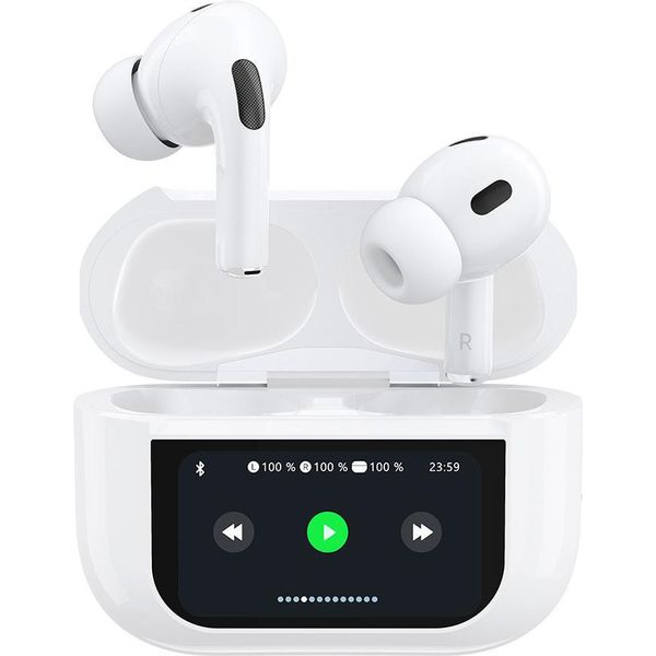 Dudao U19 Cuffie In-Ear Tws Wireless Bluetooth 5.3 Con Display Led - Bianco-image