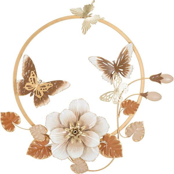 Mauro Ferretti Decorazione Da Parete Rouns 58,4X5,1X63,5 Cm Beige Oro-image