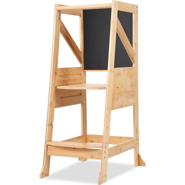 Jopassy Torre Di Osservazione Multifunzionale Per L'apprendimento Dei Bambini, Torre Di Apprendimento Montessori Con Lavagna-image