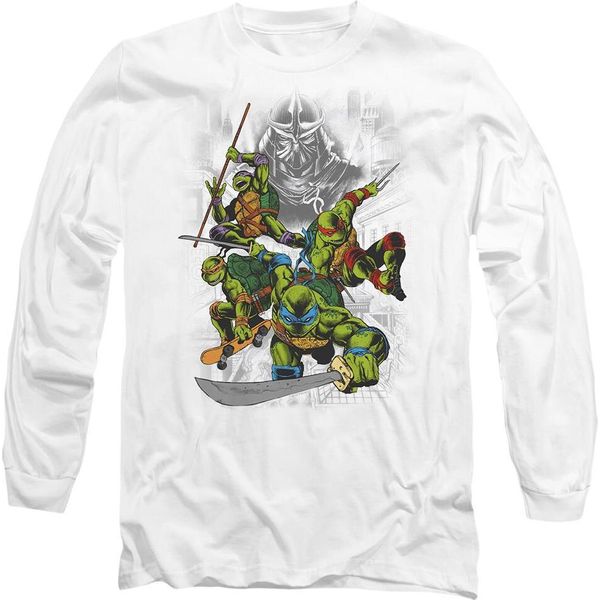 Teenage Mutant Ninja Turtles - Maglietta "Shredder E Le Tartarughe"" Per Uomo/Donna Unisex TV10724 (Xl) (Bianco)"-image