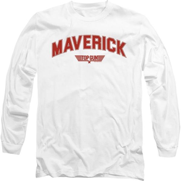 Top Gun - Maglietta "Maverick"" Per Uomo/Donna Unisex TV10846 (L) (Bianco)"-image