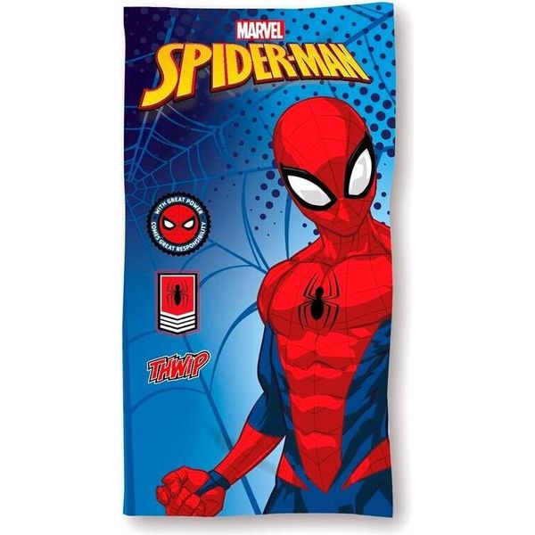 Telo Mare Spiderman Per Bambini - Telo Da Bagno Marvel 70X140-image