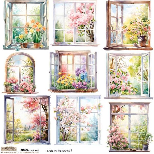 Stickers Adesivi Decorativi Scraplove - Finestre Di Primavera 1-image