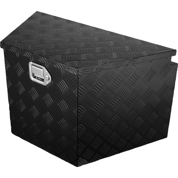 Succebuy Cassetta Per Timone Di Rimorchio, Cassetta Per Attrezzi In Lega Di Alluminio Con Piastra Diamantata. Robusta Custodia Con Serratura E Chiave. Cassetta Per Timone Di Rimorchio Per Pick-Up, Camper, Rimorchio. 39 "X16,5 ""X12"""-image