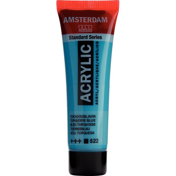 Amsterdam Serie Standard Tubo Di Colore Acrilico 20 Ml Blu Turchese 522-image