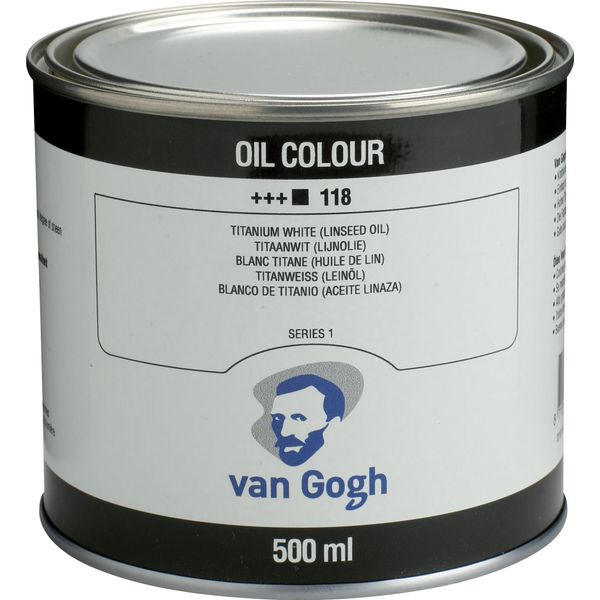 Barattolo Di Colori Ad Olio Van Gogh 500 Ml Bianco Di Titanio (Olio Di Lino) 118-image