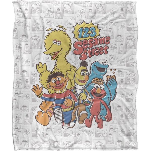 Sesame Street - Coperta "123"", Foto Di Gruppo TV18574 (Taglia Unica) (Colorato)"-image