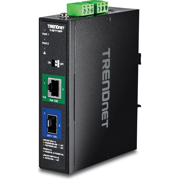 Trendnet TI-BF711SFP Convertitore Multimediale Industriale Da 10G Sfp+ A 10G Poe++-image