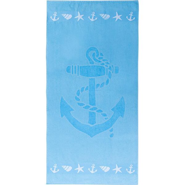 Telo Mare Kotva A MuŠLe 70 X 140 Cm Azzurro, 100% Cotone-image