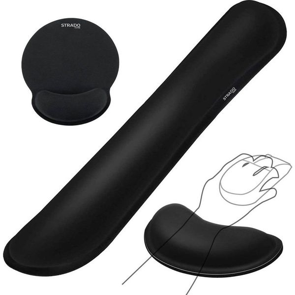 Set Di Cuscinetti Ergonomici In Gel Strado - 3 Pezzi (Nero)-image